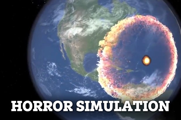 Horror simulation shows 'God of Chaos' asteroid hitting Earth