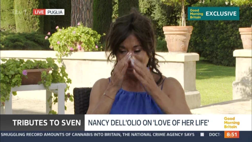 Nancy Dell'Olio broke down in tears when talking about her ex Sven-Goran Eriksson